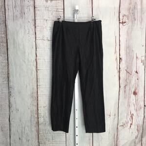 peace of cloth pull on taper leg black ankle pants